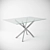 Sleek Glass Dining Table 3D model small image 1