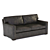 Modern Leather Sofa: Crate & Barrel Axis 2 3D model small image 1