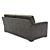 Modern Leather Sofa: Crate & Barrel Axis 2 3D model small image 2