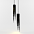 Sleek Metal Pendant Light 3D model small image 1