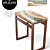 Elegant Walnut River Hall Table 3D model small image 1