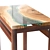 Elegant Walnut River Hall Table 3D model small image 3