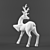 Elegant Deer Sculpture 3D model small image 2