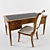 Serene Workspace: Athene Writing Desk 3D model small image 1