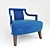 Elegant Eanda Armchair by Brabbu 3D model small image 1