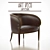 Elegant Art Deco Armchair 3D model small image 1