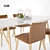 Jalis Chairs and Dining Table Set 3D model small image 2