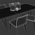 Jalis Chairs and Dining Table Set 3D model small image 3