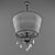 Elegant Ivory Glass Chandelier 3D model small image 3