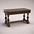 Turnbridge Trestle Writing Desk 3D model small image 1