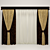 Universal Double Curtain Blind 3D model small image 1