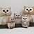 Whimsical Owl Toy 3D model small image 1