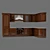 Title: Vintage French Walnut Kitchen 3D model small image 3