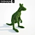 Kangaroo Topiary: Elegant Garden Décor 3D model small image 1