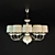 Elegant Ivory Chandelier 3D model small image 1
