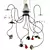 Elegant Murano Glass Chandelier 3D model small image 3