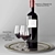 Elegant Wine Set with Geyser Peak Bordeaux, Glasses, and Tray 3D model small image 1