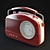 Vintage Wood Tone 60's Radio 3D model small image 1
