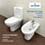 Cersanit Olimpia - Toilet + Bidet Combo 3D model small image 1