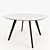 Modern White and Black Round dining table 3D model small image 1