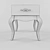 Sleek White Gloss Nightstand 3D model small image 2