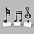 Melody Makers: Musical Symbol Figures 3D model small image 1