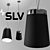 Black Satin Cone Pendant Light 3D model small image 1