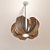 Rustic Wood Chandelier 3D model small image 1