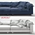 Italian Moroso Nebula Nine Sofa 3D model small image 3