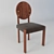 Elegant Upholstered Dining Chair 3D model small image 1