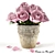 Ceramic Pot Roses: Elegant and lasting 3D model small image 1