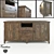 Antique Brass-Finished Aspen Cabinet 3D model small image 1
