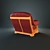 Pinskdrev Consul 21 Armchair 3D model small image 2