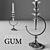 Sleek Chrome Candle Holder 3D model small image 1