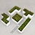 Tetris-inspired Plant Pots 3D model small image 1