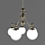 Otela Classic Glass Chandelier 5-Light - E27 Socket 3D model small image 1