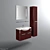 Title: Verona 75 Hanging Sink Cabinet 3D model small image 1