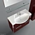 Title: Verona 75 Hanging Sink Cabinet 3D model small image 2