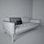 Wittmann Joyce Short Sofa 3D model small image 3