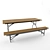 Folding Table & Bench Set 3D model small image 1