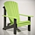 Classic Adirondack Chair 3D model small image 1