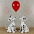 Dalmatian Pup Sculptures 3D model small image 1