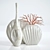 Coastal Chic Vase Set 3D model small image 1