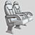 Luxury Black Theater Seat 3D model small image 3