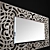 Arkeos E200 Carved Wooden Framed Wall Mirror 3D model small image 2