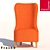 Title: Fresno Armchair: Sleek and Comfortable 3D model small image 3