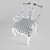 Lago Mobili V40 Armchair: Stylish Comfort for Your Home 3D model small image 1