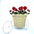 Elegant Rose Basket Stand 3D model small image 1