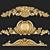 Elegant Gold Wall Decor: Molding 3D model small image 1