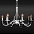 8-Horn Metal Chandelier 3D model small image 1